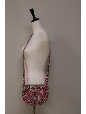 Vera Bradley Paisley Meets Plaid Small Quilted Crossbody Bag Purse 9" x 7"